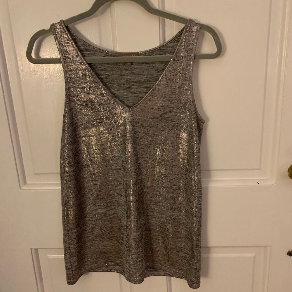 Lilla P metallic stretchy top..